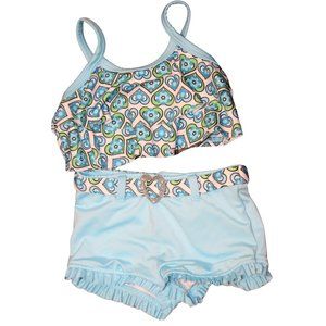 3/$20 🏷 Girls' PennyM Two Piece Swim Suit Size 18m